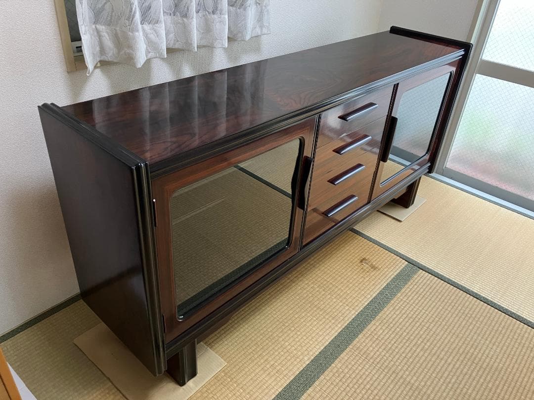 【最終出品】TAKEDOMI製！昭和レトロ　ローズウッド　サイドボード　希少品