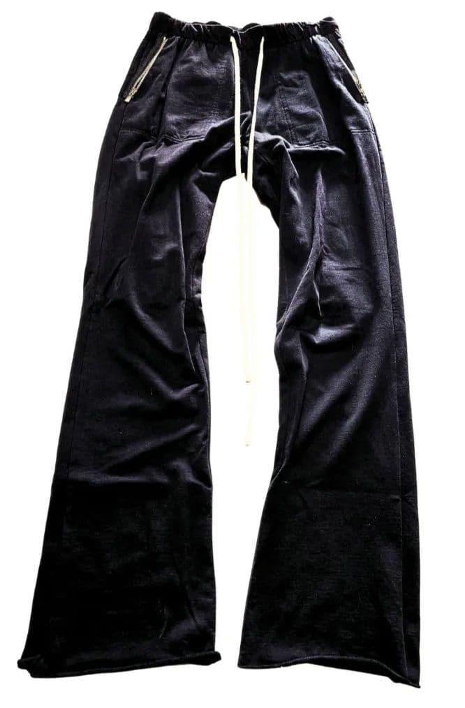 パンツ bajra Black Cotton Flare Pants