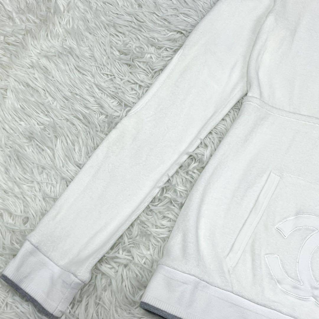 美品 シャネル スポーツライン パイル生地 パーカー ビッグココマーク 09C