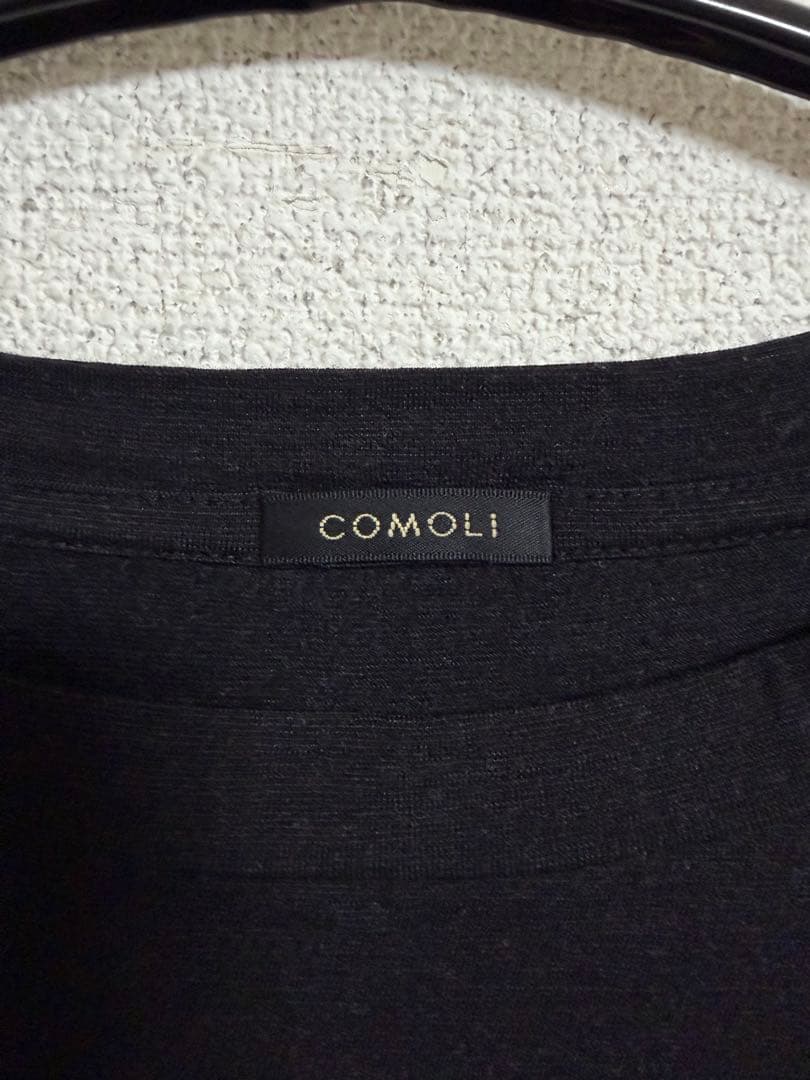 comoli コモリ 24AW ウール天竺 長袖クルー チャコール サイズ3 ①