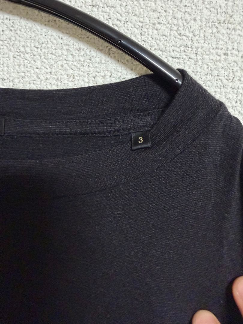 comoli コモリ 24AW ウール天竺 長袖クルー チャコール サイズ3 ①