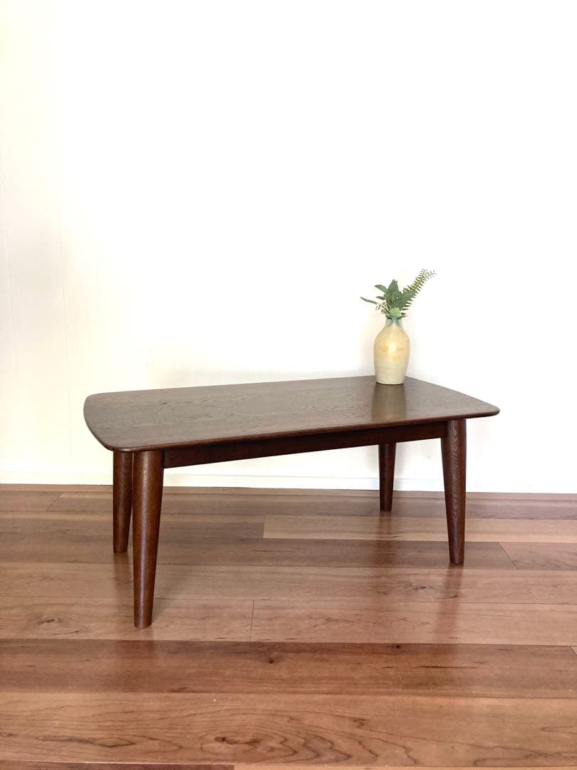 【メンテ済】上質なローテーブル　IDC大塚家具　ナラ材