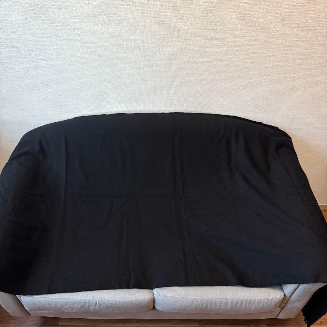 エルメス マルジェラ期 カシミヤ マフラー ストール ブラック 大判