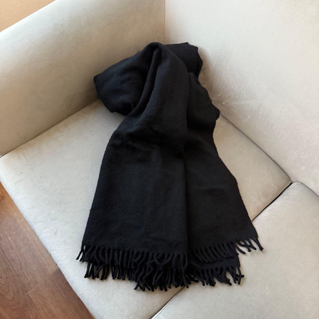 エルメス マルジェラ期 カシミヤ マフラー ストール ブラック 大判