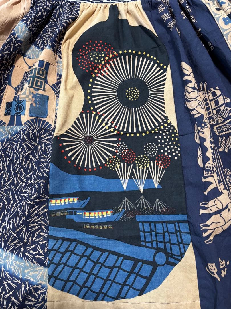 ppsk　1073 ジャンパースカート　花火　狛犬　手ぬぐい　手拭い