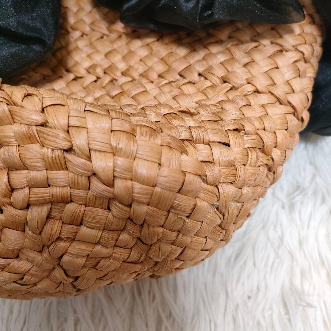 ラドロー かごバック 編み込み チュール シフォン フラワー バルーン ベージュ