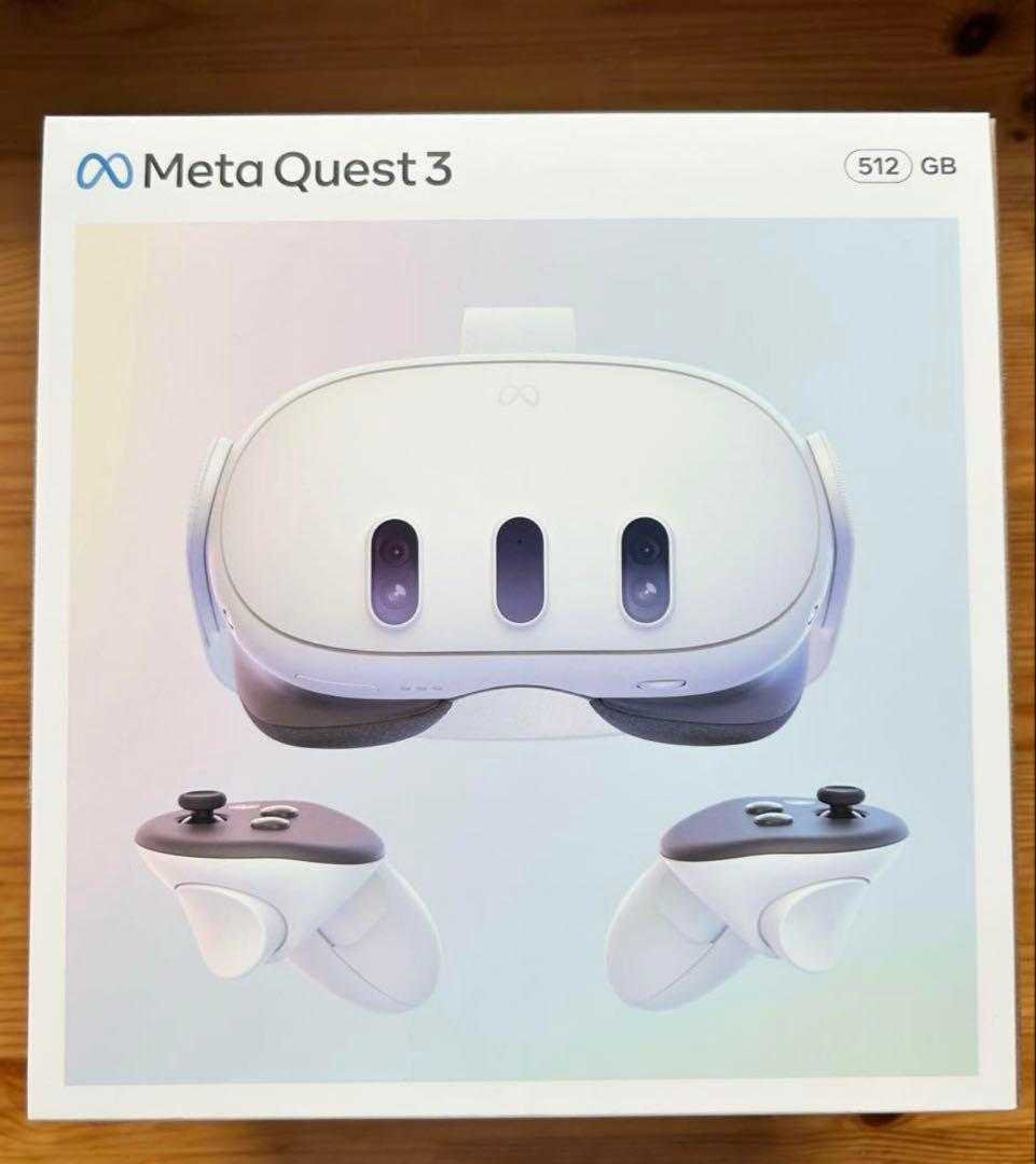  Quest 3 VRヘッドセット 512GB PC接続コード、充電付