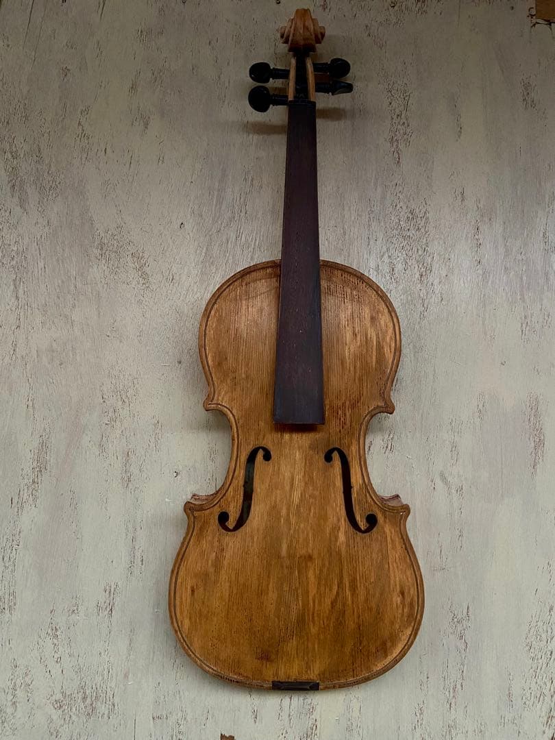 アンティークバイオリン　マット　塗装剥がれ　壁飾り　現状品　ヴァイオリン