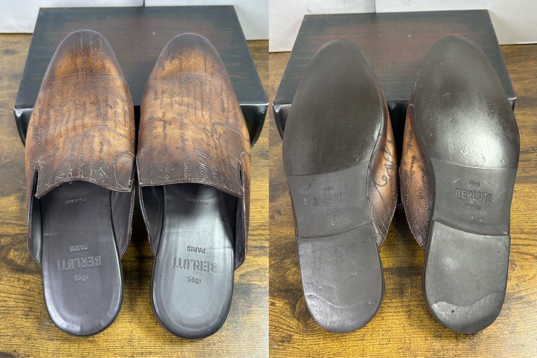 美品　22.4万円　BERLUTI サイラス ミュール　スリーパー　8