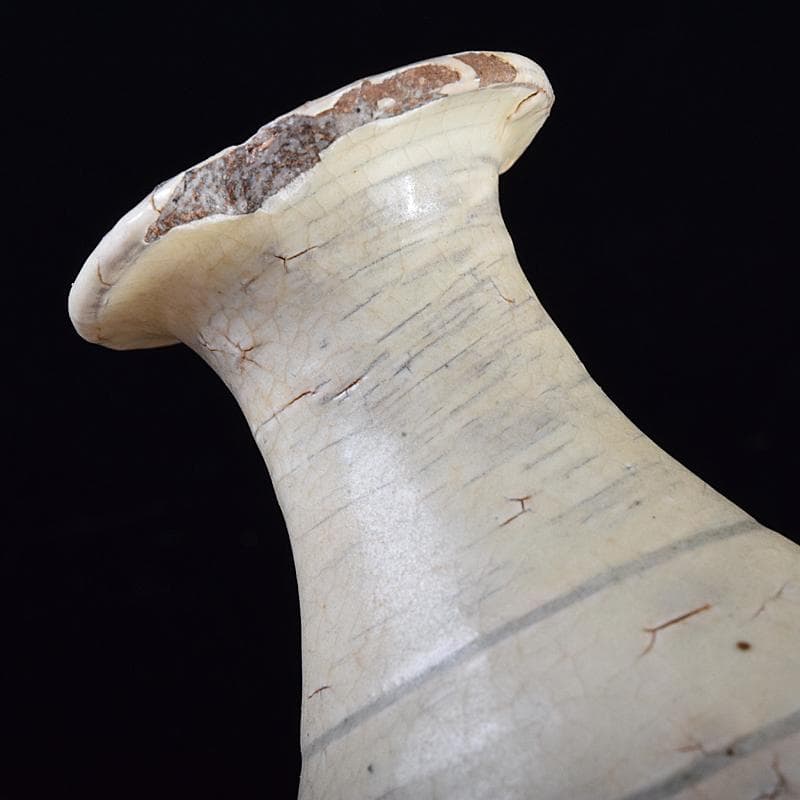 朝鮮美術　李朝　鶏龍山　鉄絵　花文　徳利　V　R8001