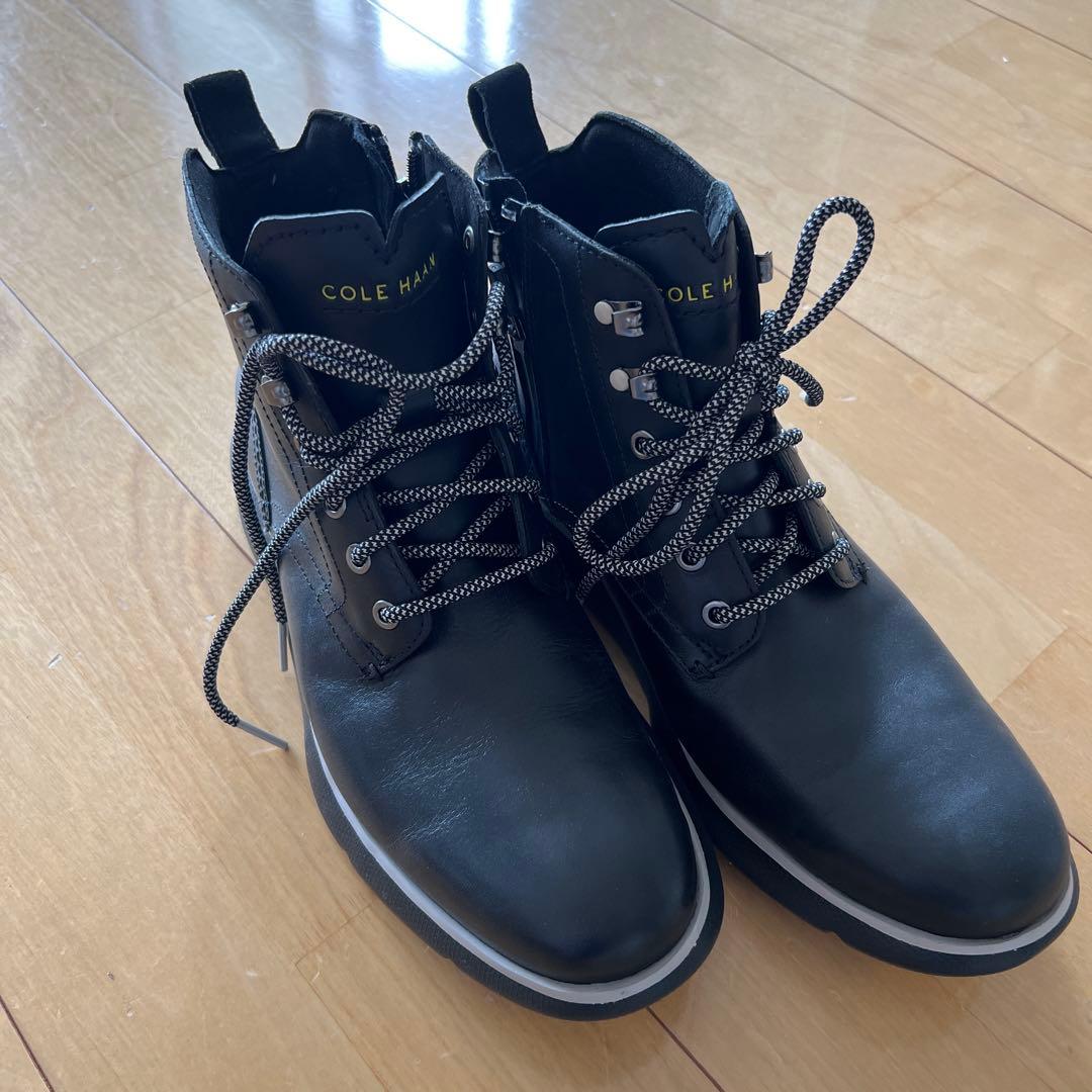 コールハーン レインブーツ 撥水 27cm ブラック 新品未使用