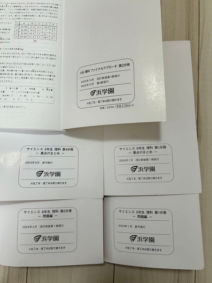 浜学園 理科 5年 6年 マスターコース ★日能研関西生にもおすすめ★2024年
