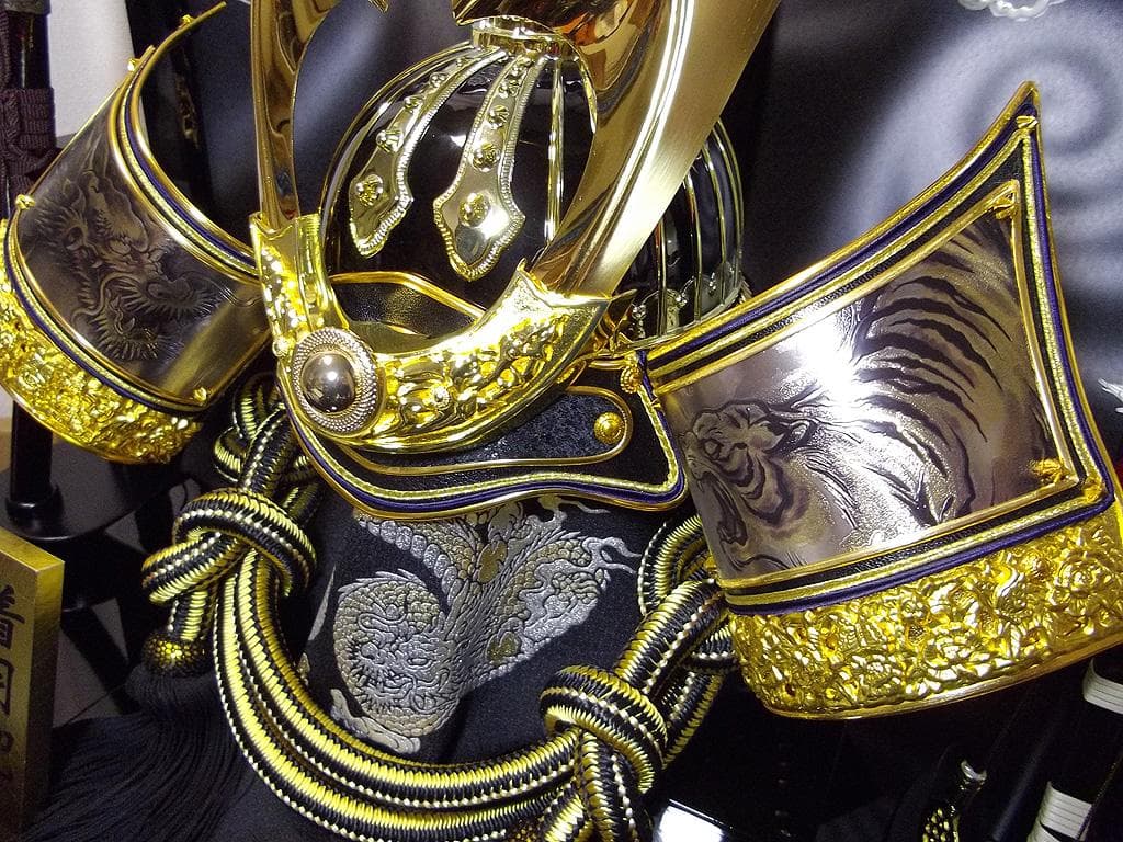 美品！平安水宝 五月人形　25号着用兜 　鎧兜 武士　こどもの日