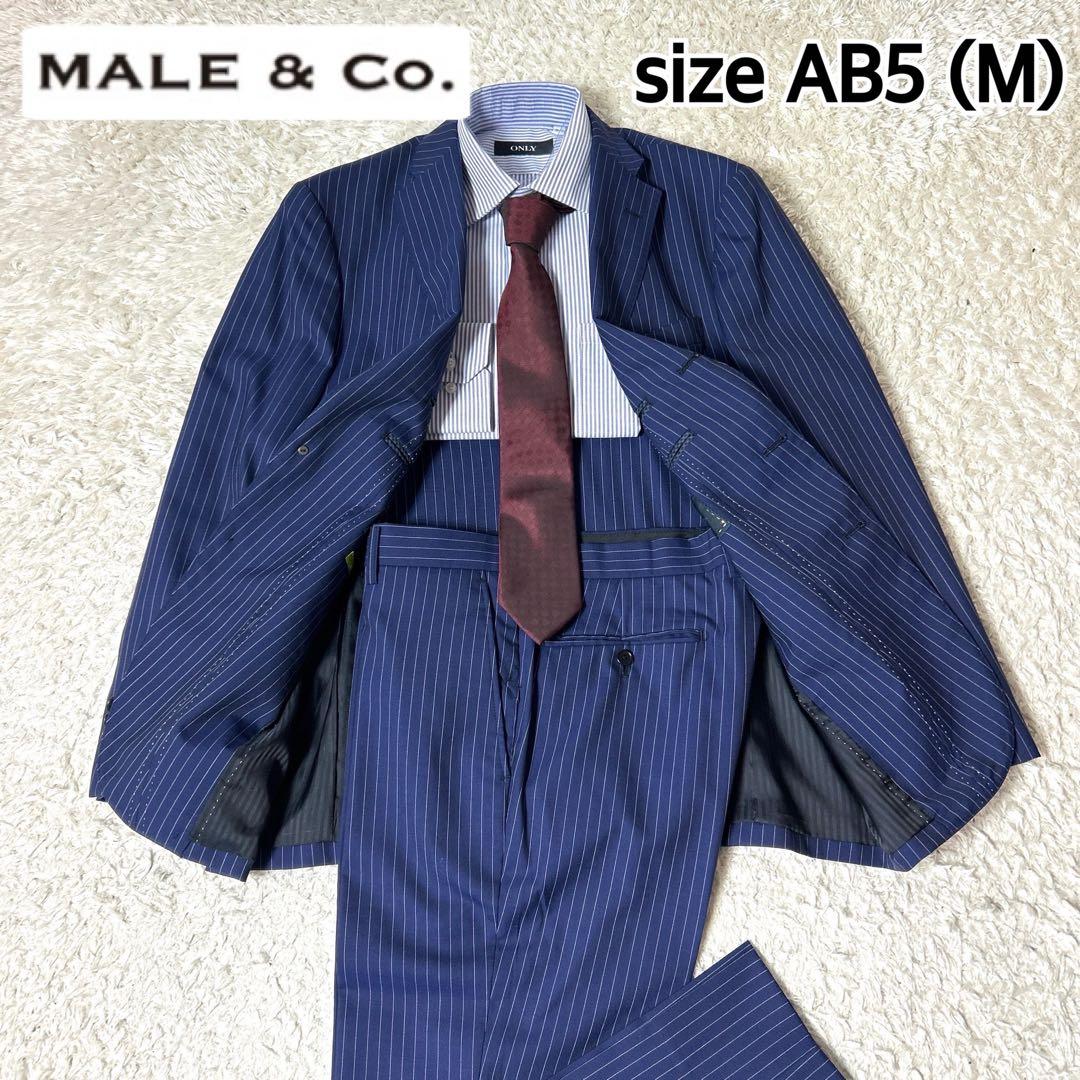 Ryu_wt.17　【極美品】MALE&Co セットアップスーツ ネイビー
