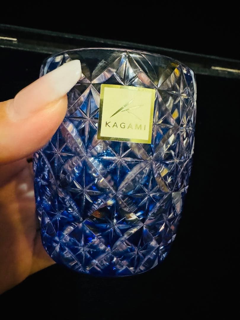 裕*様 カガミクリスタル 江戸切子 冷酒杯ペアセット 伝統工芸士 鍋谷聰作