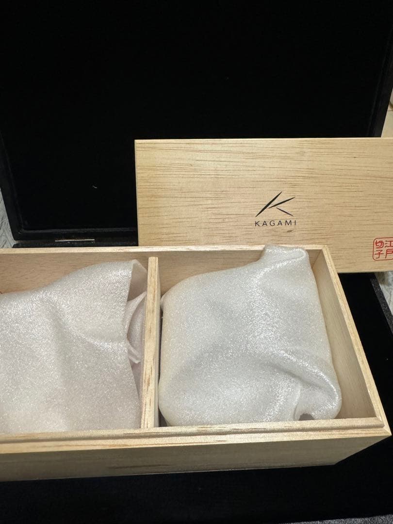 裕*様 カガミクリスタル 江戸切子 冷酒杯ペアセット 伝統工芸士 鍋谷聰作