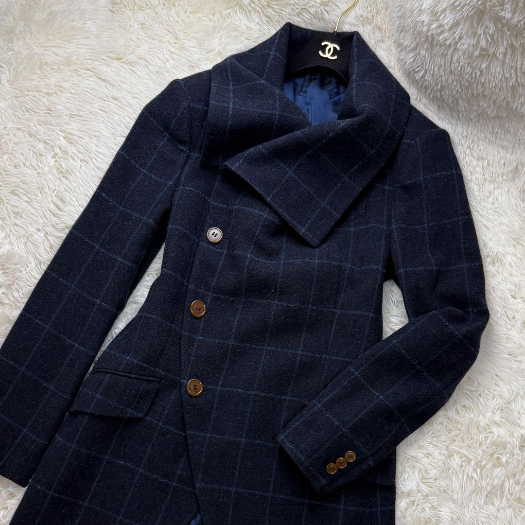 希少♡美品♡ヴィヴィアンウエストウッド 変形 デザイン チェック ウール コート