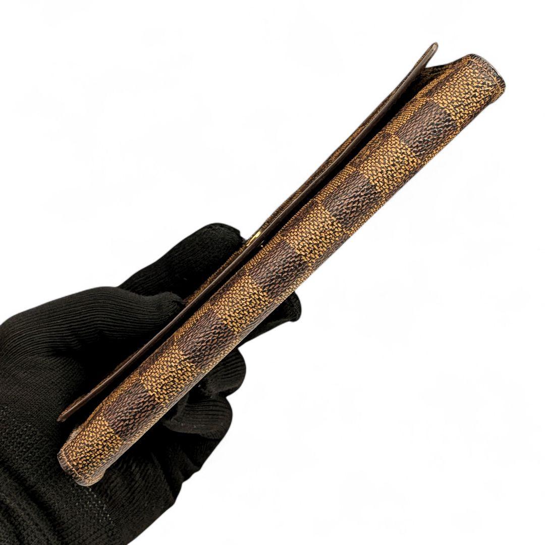 美品 ルイヴィトン ダミエ エベヌ ポルトトレゾール インターナショナル 長財布