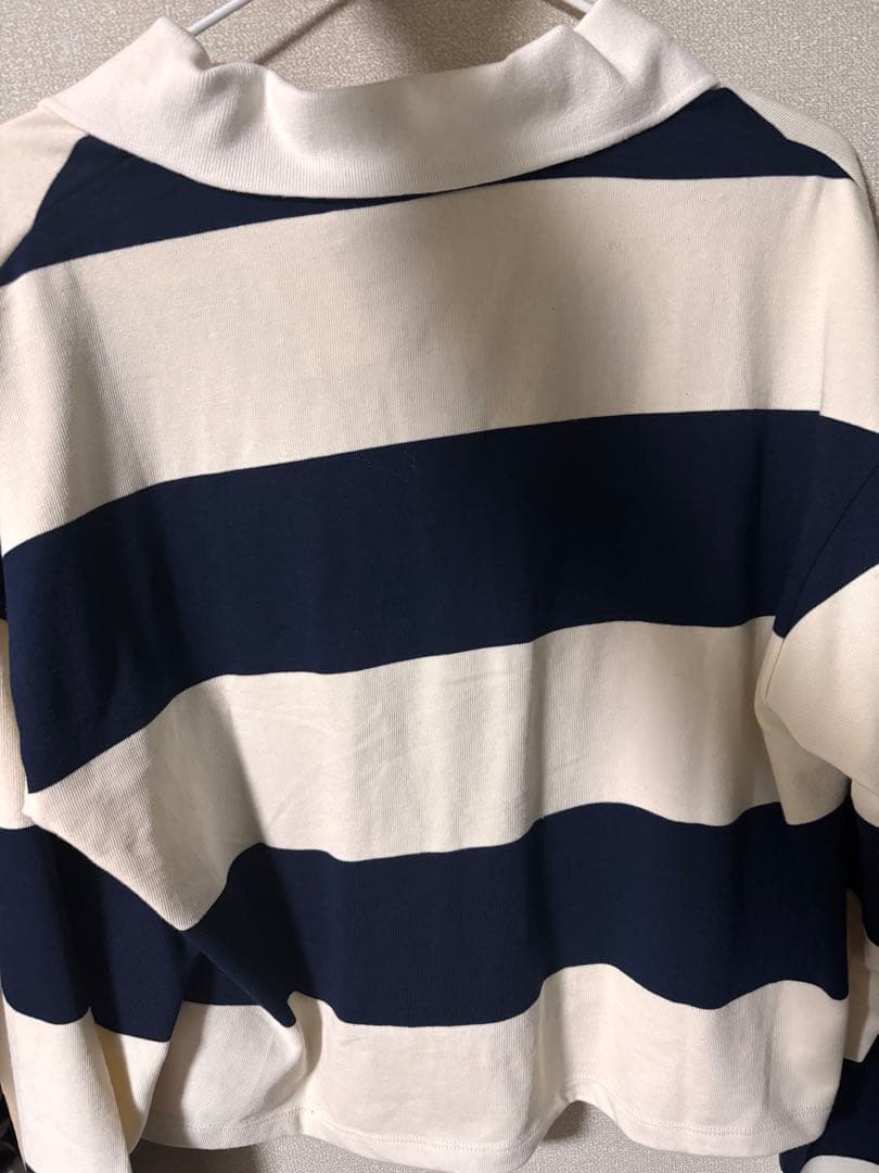 Mardi Mercredi ラガーシャツ ホワイト/ネイビー 新品