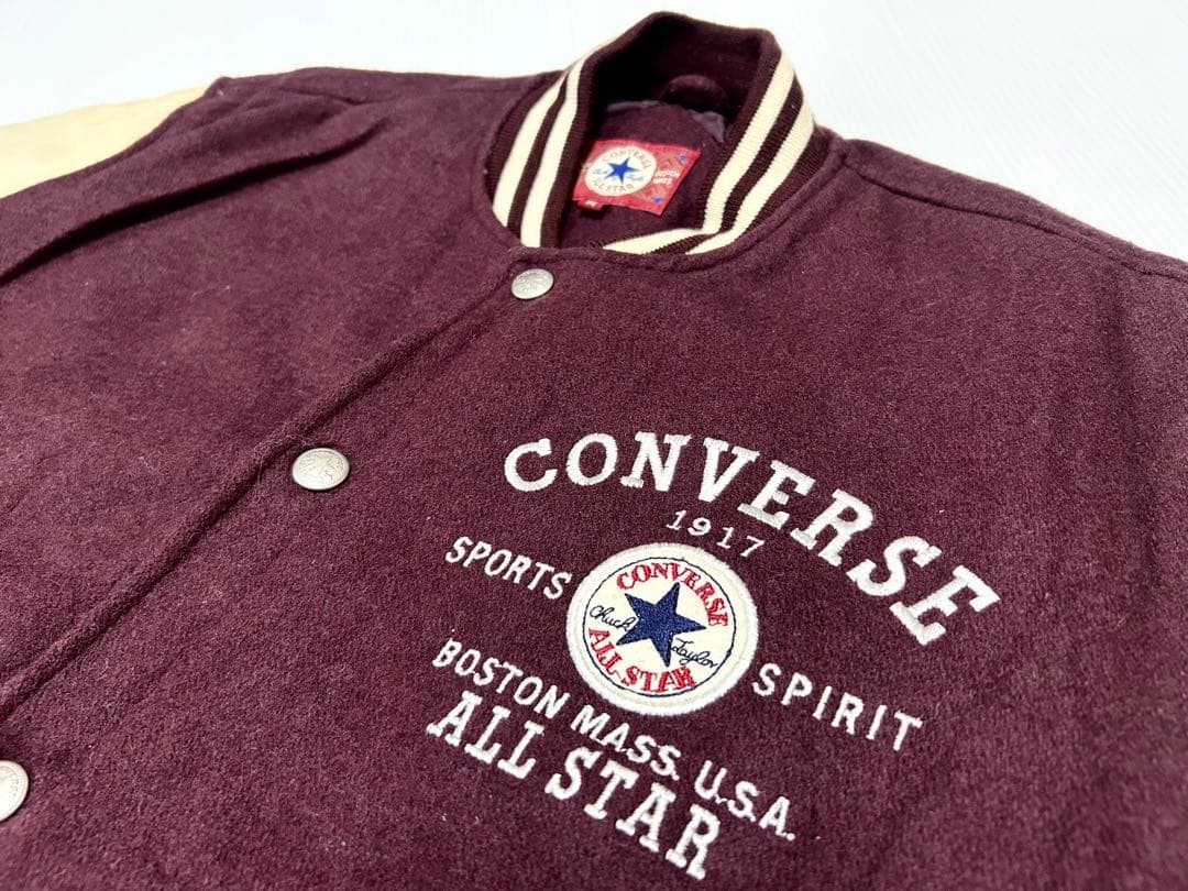 コンバース オールスター 袖革スタジャン M