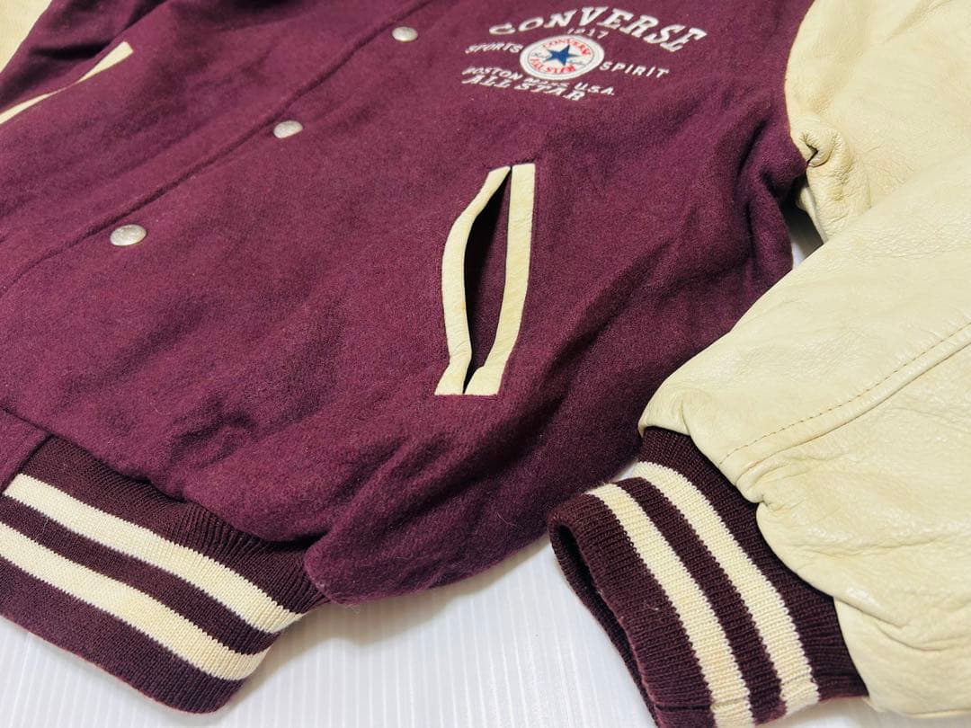 コンバース オールスター 袖革スタジャン M