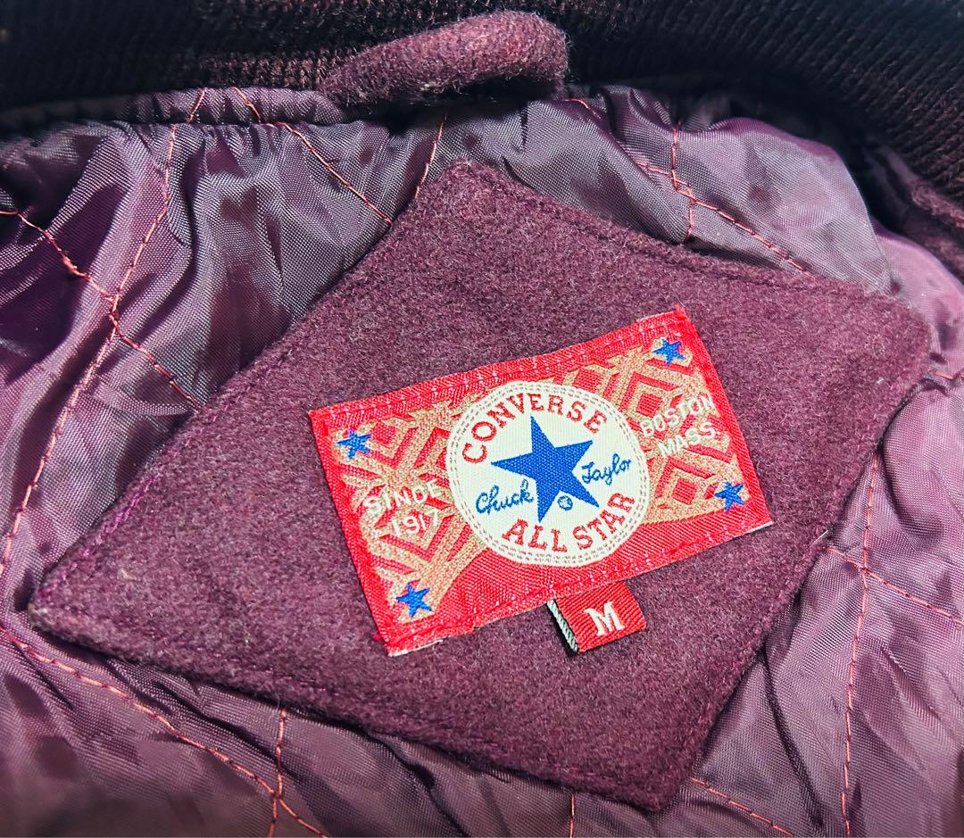 コンバース オールスター 袖革スタジャン M