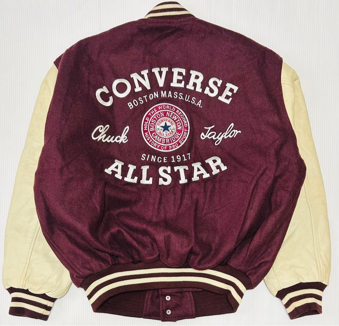 コンバース オールスター 袖革スタジャン M