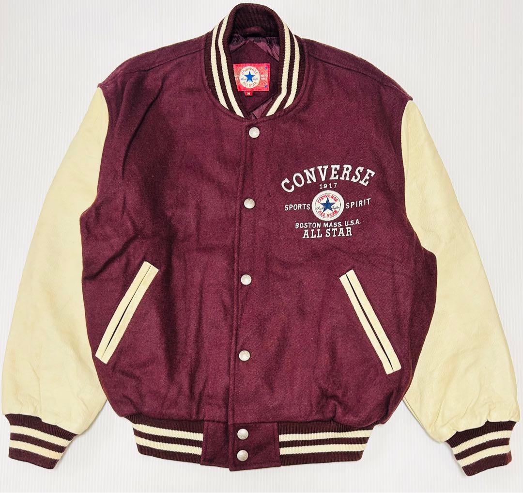 コンバース オールスター 袖革スタジャン M