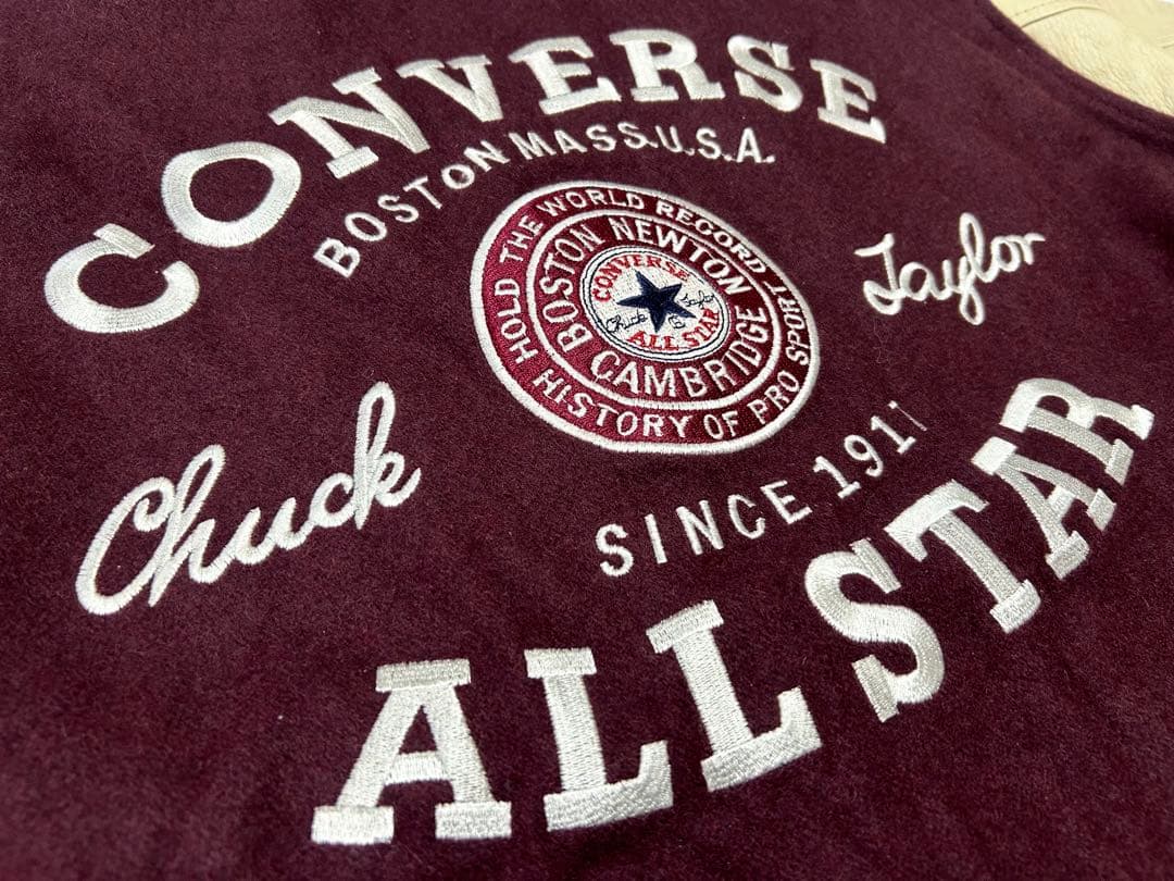 コンバース オールスター 袖革スタジャン M