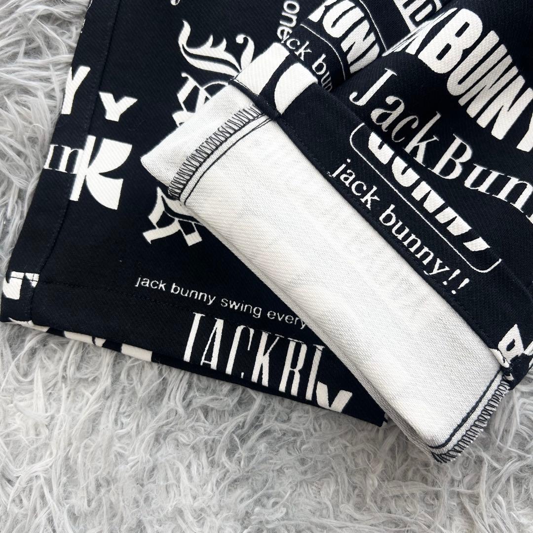 新品　ジャックバニー　パンツ　テーパード　ストレッチ　春秋　ブラック　総柄　5