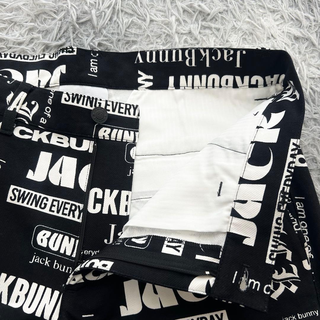 新品　ジャックバニー　パンツ　テーパード　ストレッチ　春秋　ブラック　総柄　5