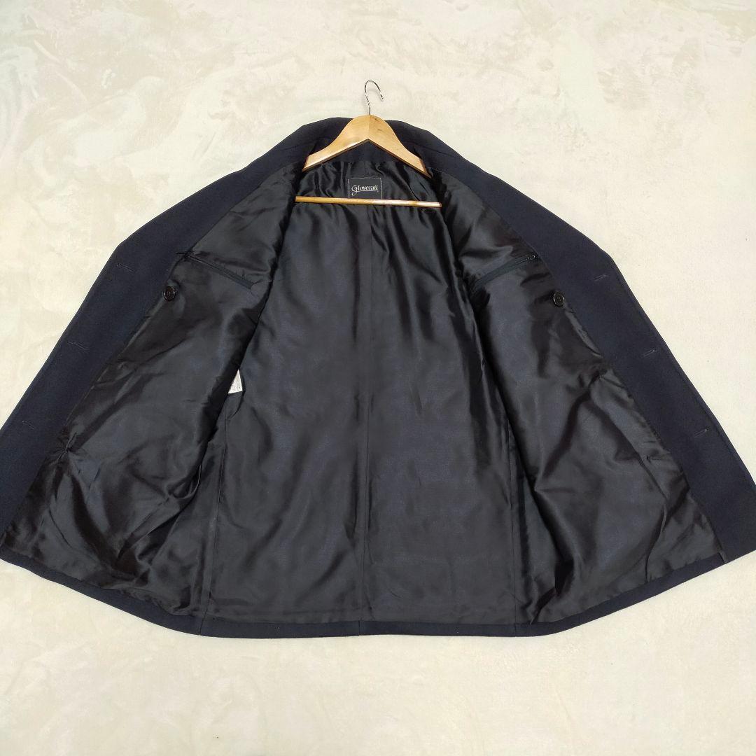 希少　ウール100%　英国製　Gloverall　50　濃紺　ピーコート