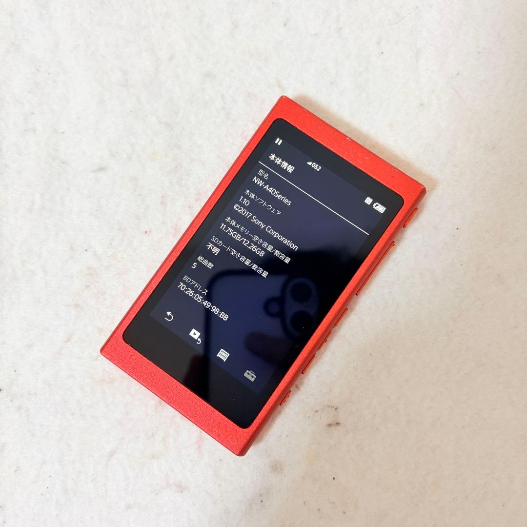 SONY WALKMAN NW-A45 ウォークマン ハイレゾ 赤 レッド