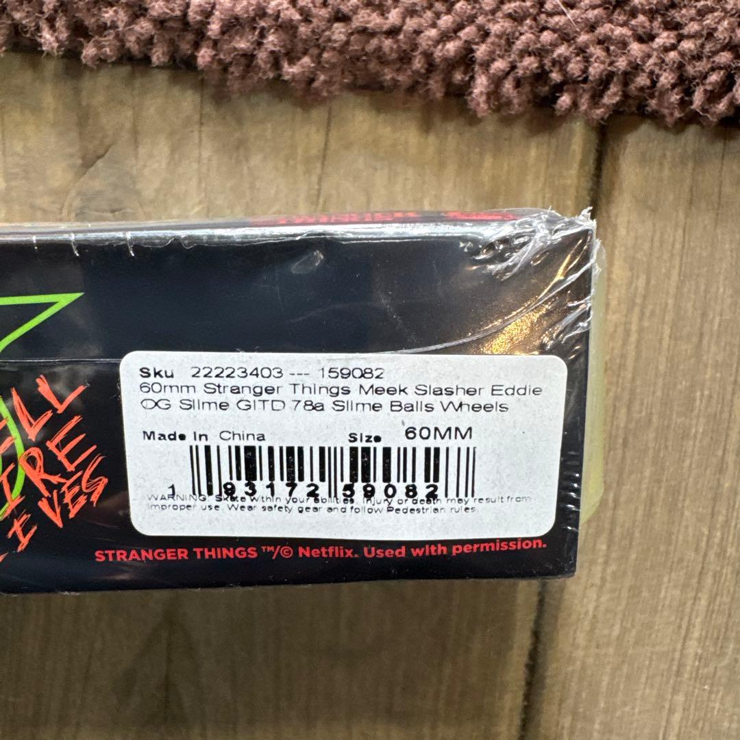 SLIMEBALLS ストレンジャーシングススケボー光るウィール60mm 78A