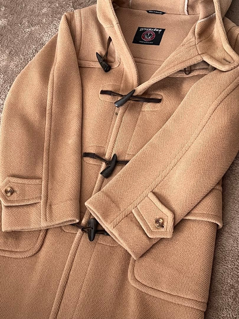 INVERTERE ベージュ ヘリンボーンダッフルコート38