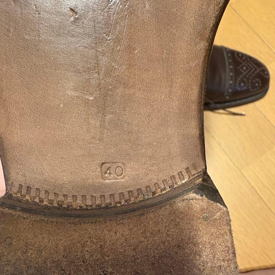 Enzo Bonafe エンツォ ボナフェ サイズ40 セミブローグ 外羽根