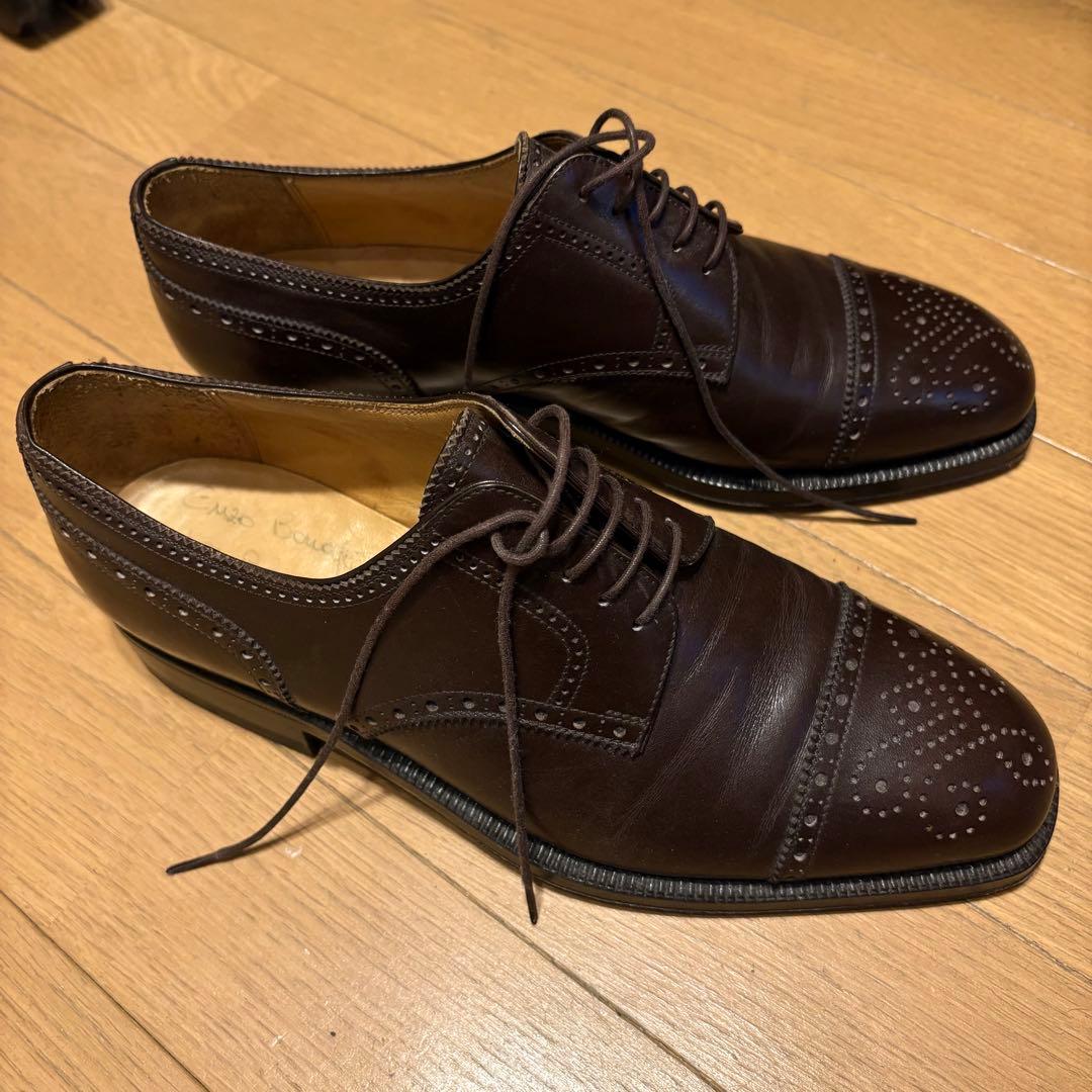 Enzo Bonafe エンツォ ボナフェ サイズ40 セミブローグ 外羽根