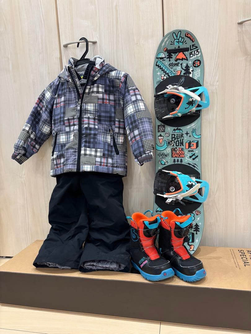 BURTON 子供用スノーボードセット　90cm 17.5cm