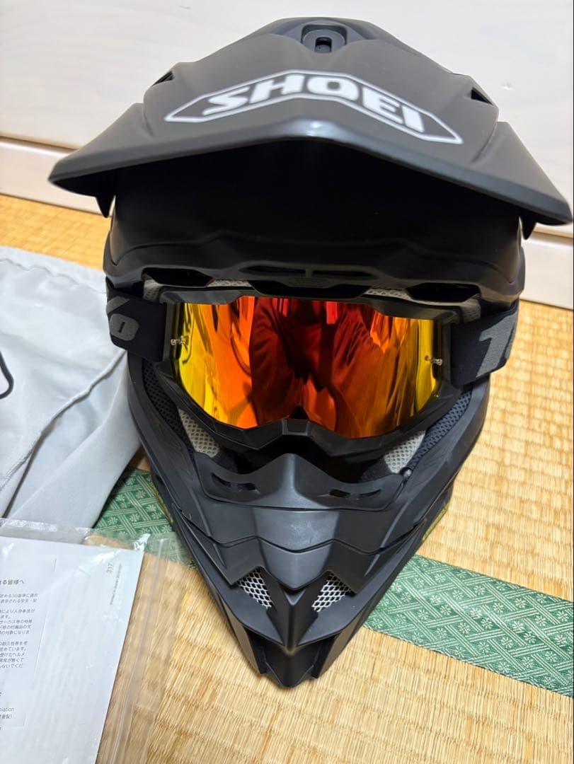 値下げSHOEI ヘルメット マットブラック　vfx-wr オフロード