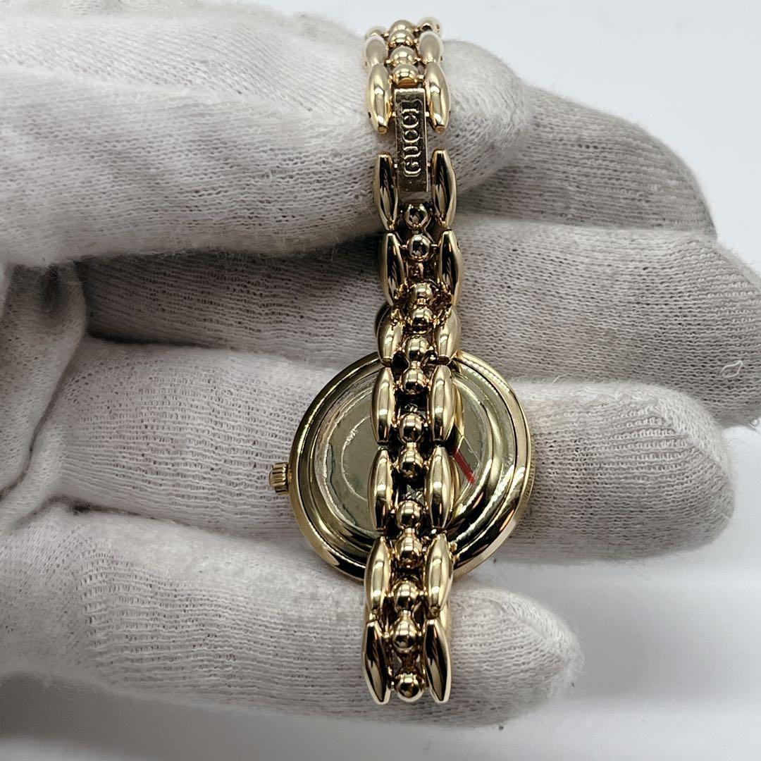 極美品 GUCCI チェンジベゼル 腕時計 6色 グッチ 稼働品 ゴールド