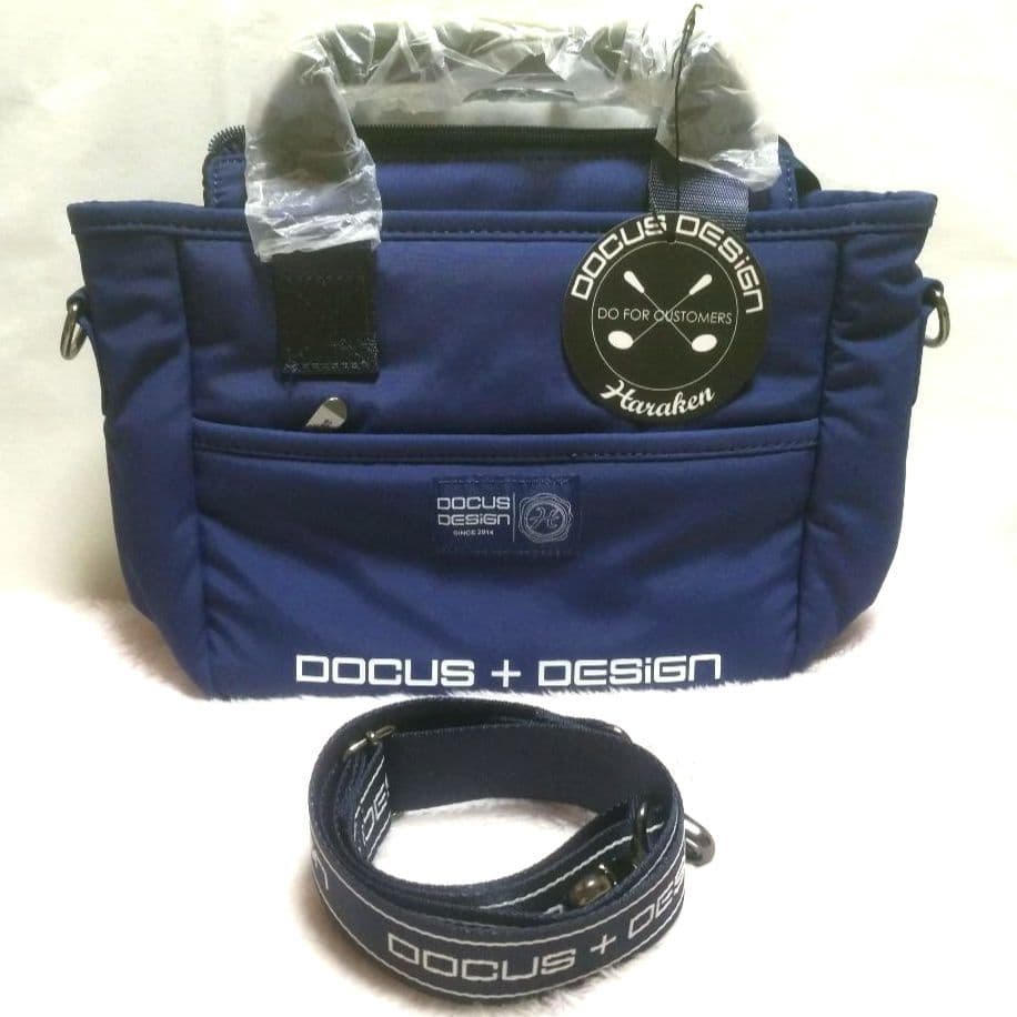 ★新品未使用★DOCUS ドゥーカス カートラウンドバックストラップ付ネイビー