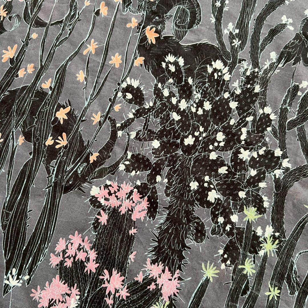 JURGEN LEHL サボテン柄ノースリーブチュニック コットンリネン