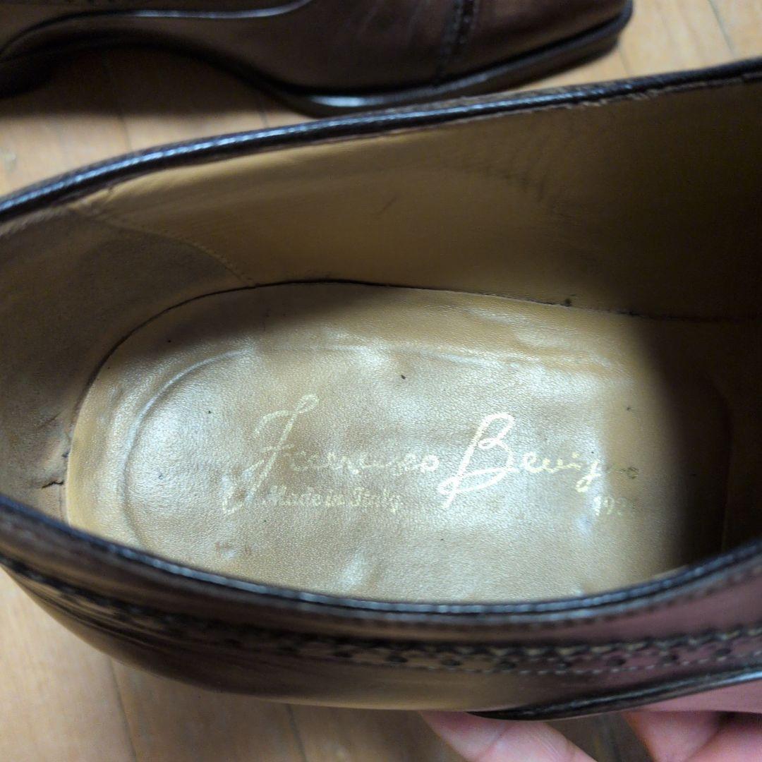 フランチェスコベニーニ　ストレートチップ　ダークブラウン