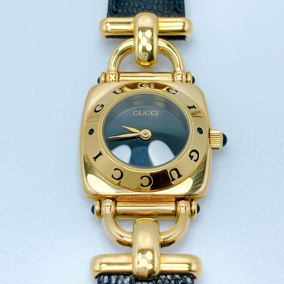 590 グッチ　6300L ホースビット　クォーツ　腕時計　美品
