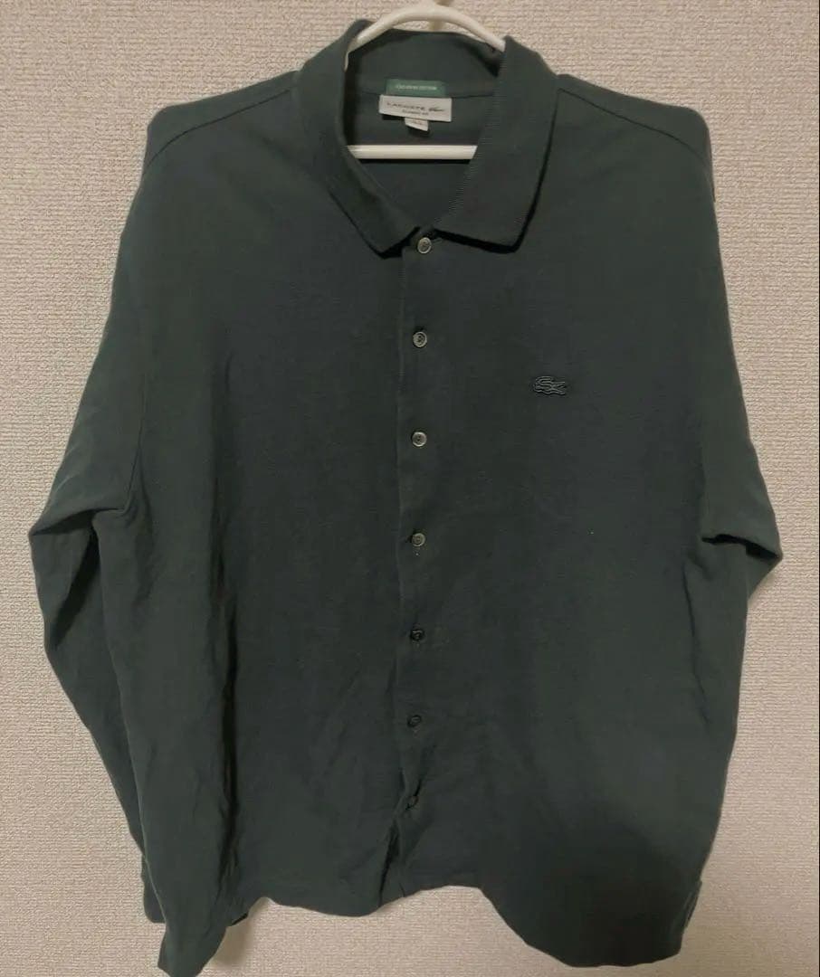 LACOSTE(ラコステ) 別注 フルオープン ロングスリーブポロシャツ　グレー