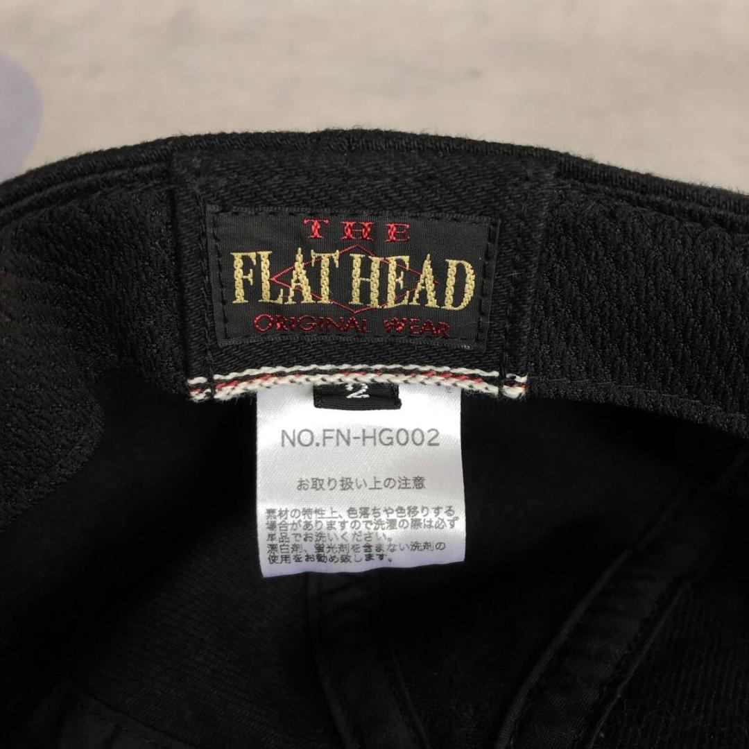 GQ2303◇THE FLAT HEAD : コットンキャスケット◇2◇黒