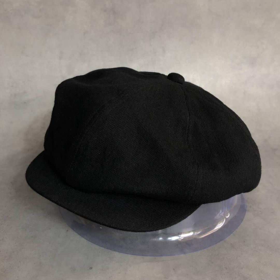 GQ2303◇THE FLAT HEAD : コットンキャスケット◇2◇黒