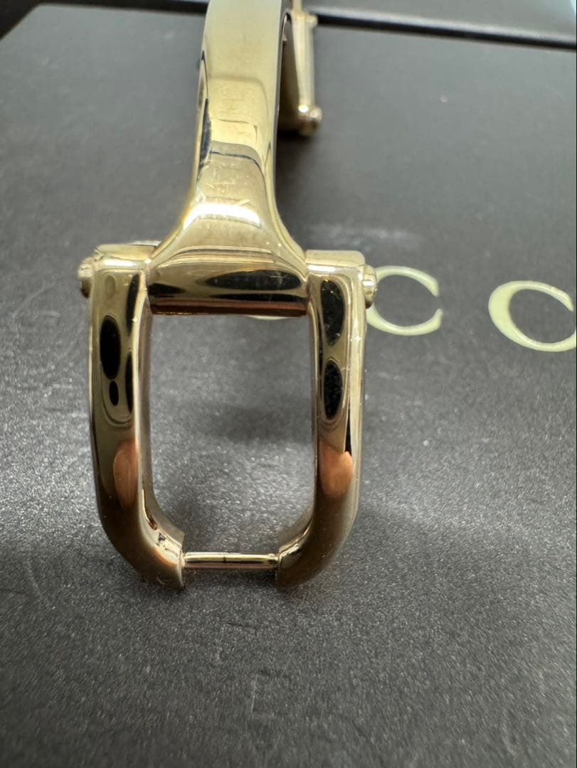 美品GUCCI 1500L ゴールド/ピンクGGシェル文字盤 1Pダイヤ