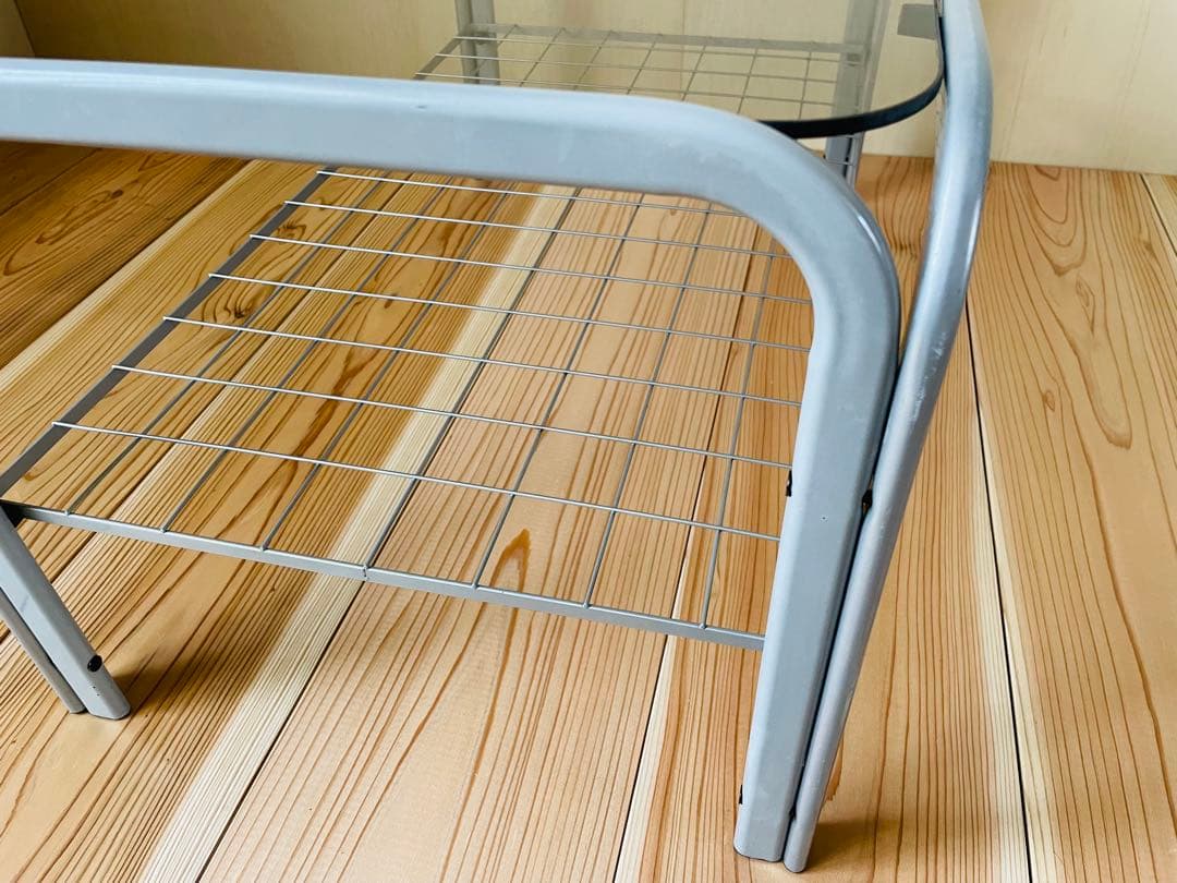 80-90s/ガラステーブル/コーヒーテーブル/ビンテージ/レトロ/ポップ/①