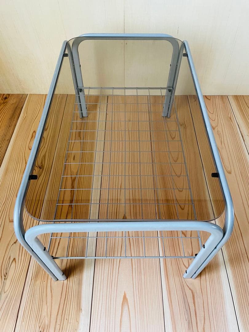 80-90s/ガラステーブル/コーヒーテーブル/ビンテージ/レトロ/ポップ/①